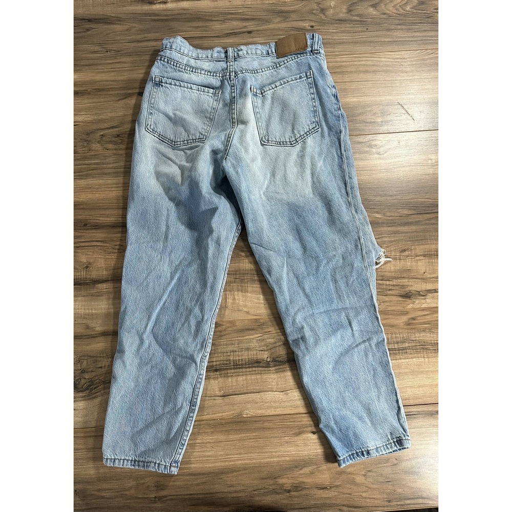 Aeropostale Women's Size 6 Mom Jeans Distressed Blue Light Wash Raw High Rise - Picture 8 of 10